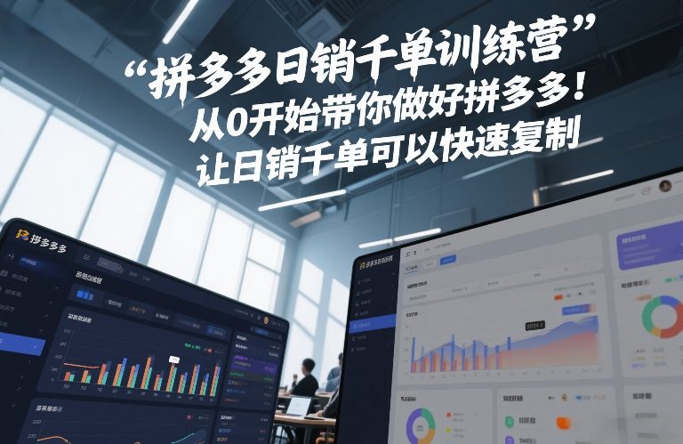 拼多多日销千单训练营，从0开始带你做好拼多多，让日销千单可以快速复制(更新26年5月)-送财鼠