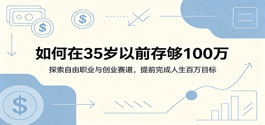 如何在35岁以前存够100万:探索自由职业与创业赛道,提前完成人生百万目标-送财鼠