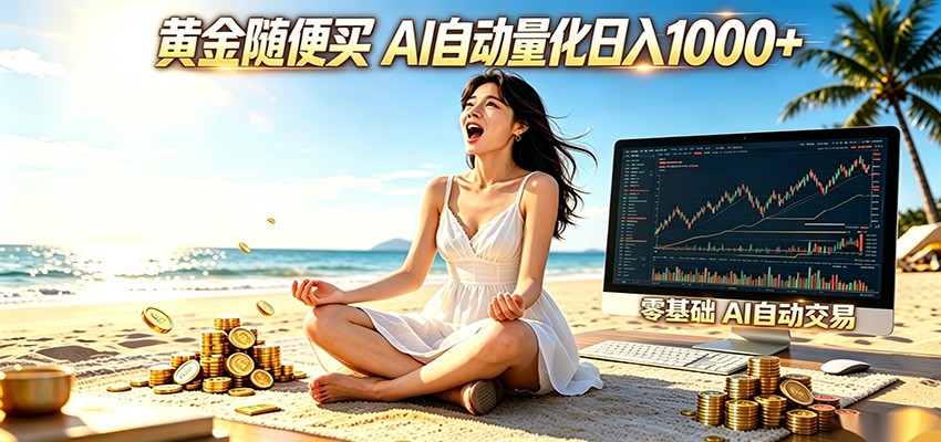 黄金随便买？AI自动外汇量化交易 在家当皇帝 日入1000+-送财鼠