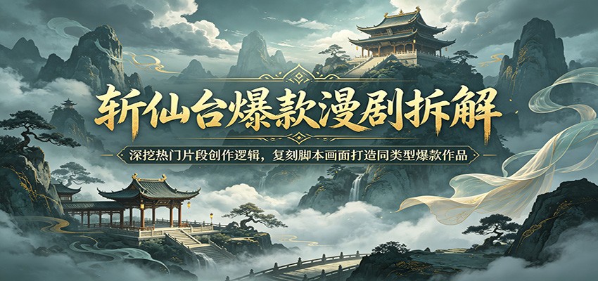 斩仙台爆款漫剧拆解：深挖热门片段创作逻辑，复刻脚本画面打造同类型爆款作品-送财鼠