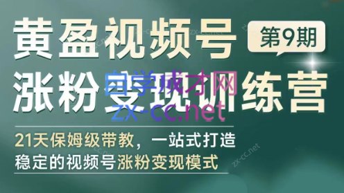 黄盈·视频号涨粉变现训练营-送财鼠