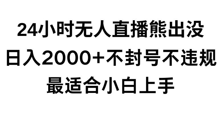 快手24小时无人直播熊出没，不封直播间，不违规，日入2000+，最适合小白上手，保姆式教学【揭秘】-送财鼠