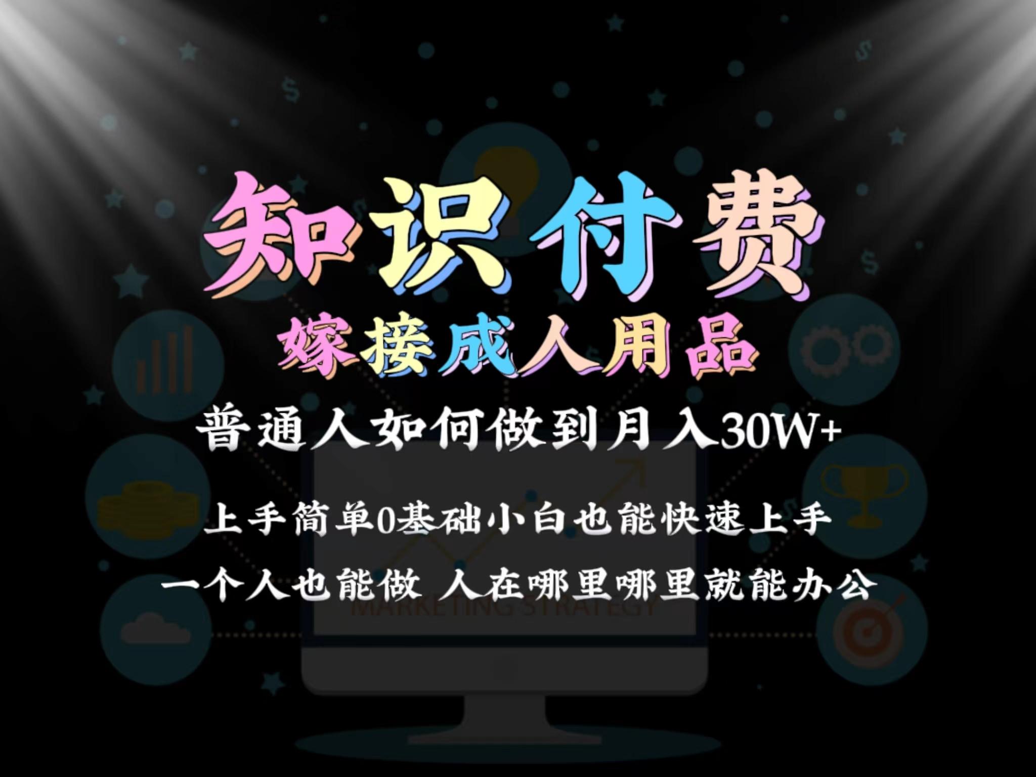 2024普通人做知识付费结合成人用品如何实现单月变现30w 保姆教学1.0-送财鼠