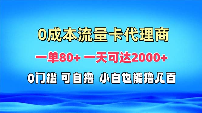 免费流量卡代理一单80+ 一天可达2000+-送财鼠