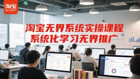 淘宝无界系统实操课程，系统化学习无界推广-送财鼠
