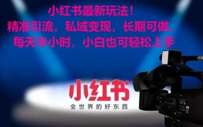 小红书最新玩法!精准引流,私域变现,长期可做,每天半小时,小白也可轻松上手-送财鼠