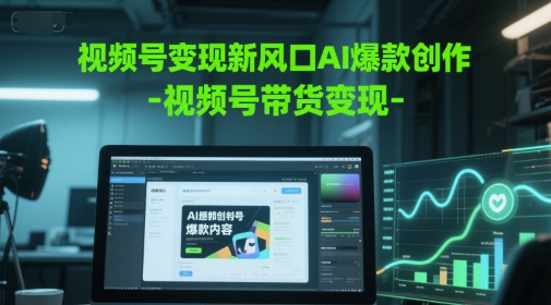 视频号变现新风口AI爆款创作-视频号带货变现-送财鼠