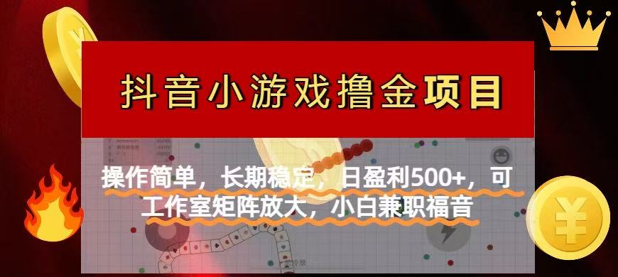 【抖音小游戏发行人计划项目】操作简单，长期稳定，日盈利500+，可工作…-送财鼠