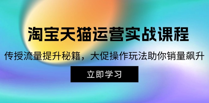 淘宝&天猫运营实战课程，传授流量提升秘籍，大促操作玩法助你销量飙升-送财鼠