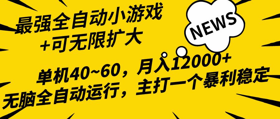 (10046期)2024最新全网独家小游戏全自动，单机40~60,稳定躺赚，小白都能月入过万-送财鼠