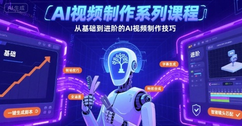 AI视频制作系列课程，从基础到进阶的AI视频制作技巧全涵盖-送财鼠