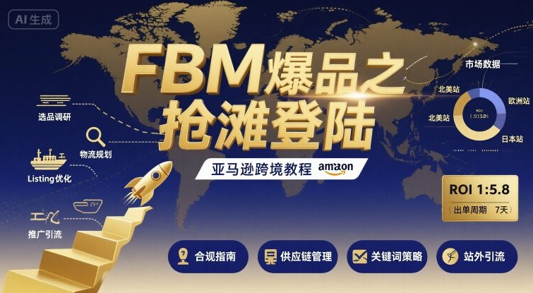 FBM爆品之抢滩登陆-亚马逊跨境教程-送财鼠