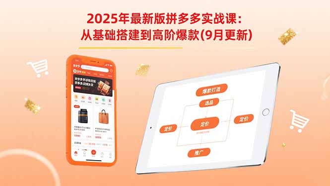 2025年最新版拼多多实战课：从基础搭建到高阶爆款(9月更新-送财鼠