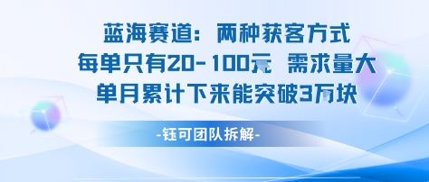 蓝海赛道：需求量大 单月累计下来能突破3W-送财鼠