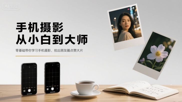 手机摄影从小白到大师，零基础带你学习手机摄影，拍出朋友圈点赞大片-送财鼠