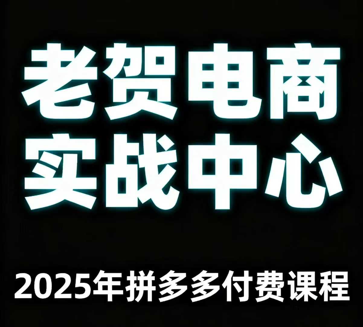 老贺电商2025年拼多多付费课程，用通俗易懂的方法告诉你多多怎么玩-送财鼠