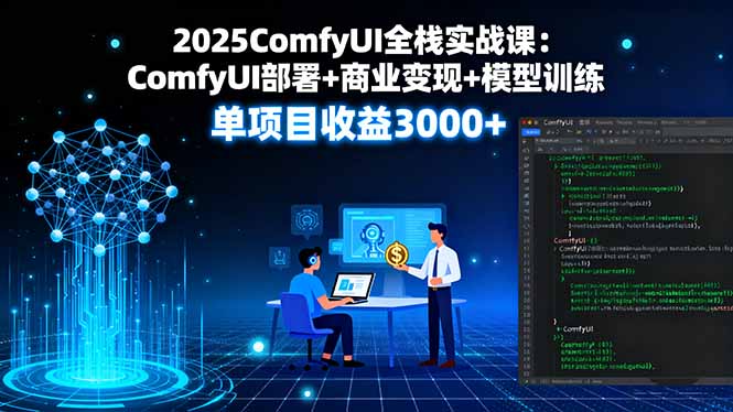 2025ComfyUI全栈实战课：ComfyUI部署+商业变现+模型训练，单项目收益3000+-送财鼠