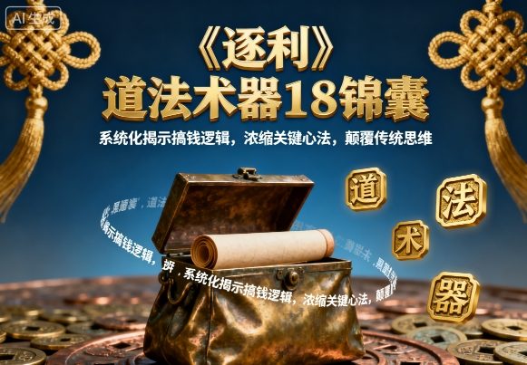 《逐利》道法术器18锦囊，系统化揭示搞钱逻辑，浓缩关键心法，颠覆传统思维-送财鼠