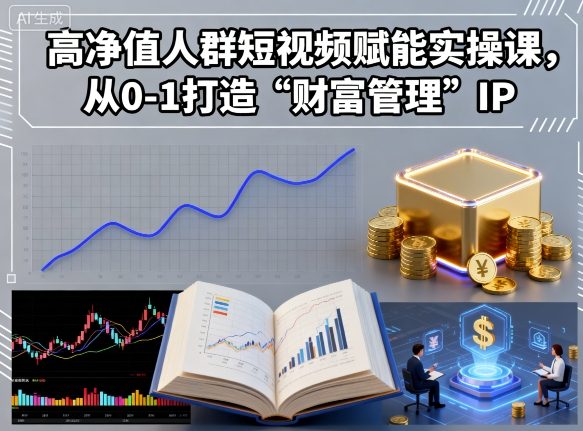 高净值人群短视频赋能实操课，从0-1打造“财富管理”IP-送财鼠