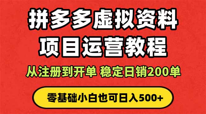 拼多多开店运营课程： 蓝海变现玩法，轻松实现睡后收入 零基础小白也可…-送财鼠