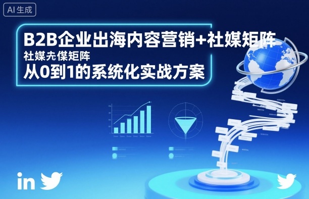 B2B企业出海内容营销+社媒矩阵，从0到1的系统化实战方案-送财鼠