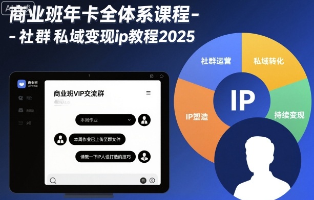 商业班年卡全体系课程-社群私域变现ip教程2025-送财鼠