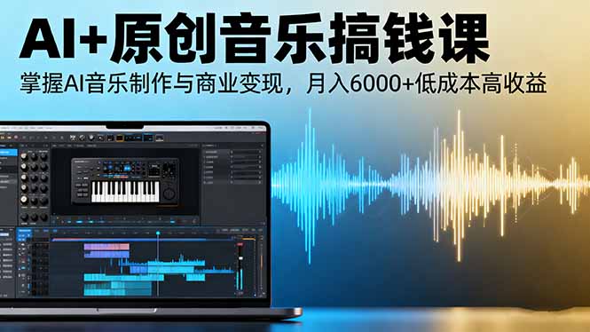 AI+原创音乐搞钱课：掌握AI音乐制作与商业变现，月入6000+低成本高收益-送财鼠
