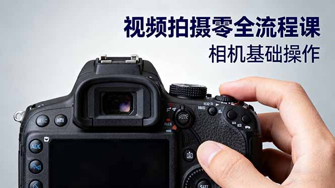 视频拍摄零全流程课：从相机基础操作到电影构图、光影布光、分镜头设计等-送财鼠