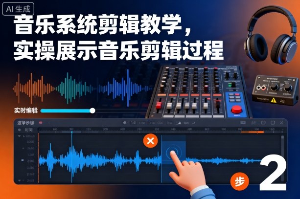 音乐系统剪辑教学，实操展示音乐剪辑过程-送财鼠