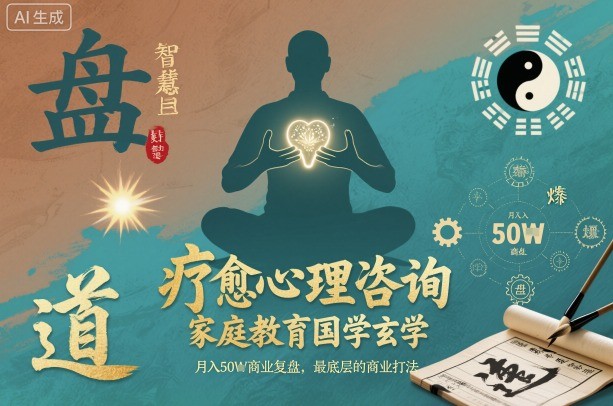疗愈心理咨询，家庭教育国学玄学，月入50个商业复盘，最底层的商业打法-送财鼠