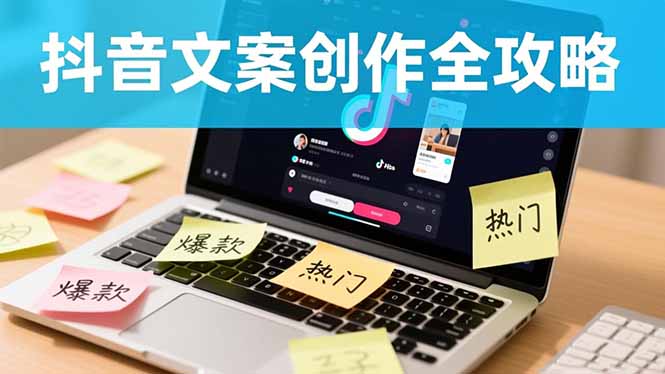 抖音文案创作全攻略：爆款标题九大绝招,100个模版直接套用,月入过万不是梦-送财鼠