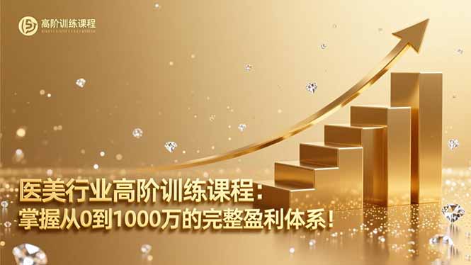 医美行业高阶训练课程：掌握从0到1000万的完整盈利体系！-送财鼠