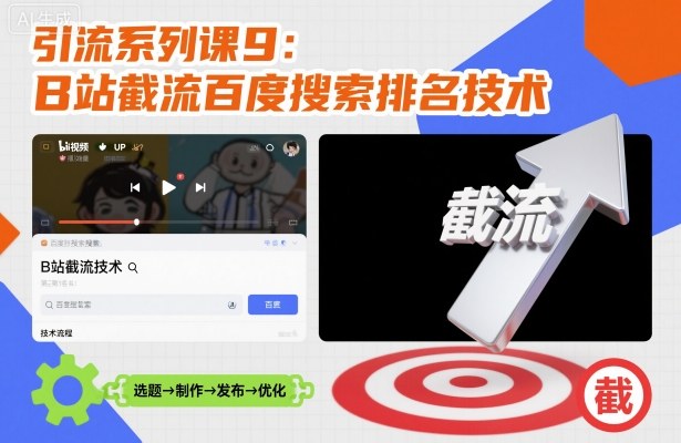 引流系列课9：B站截流百度搜索排名技术-送财鼠