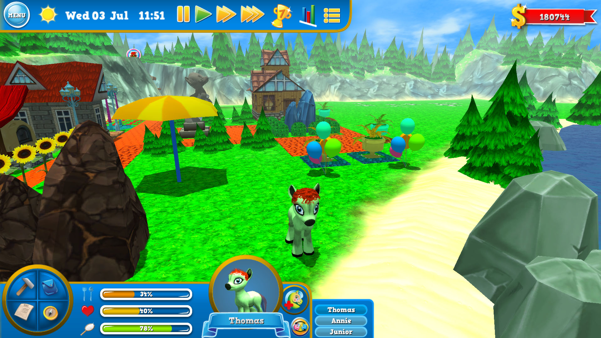 《小马世界3 Pony World 3》Switch英文版NSP下载-送财鼠
