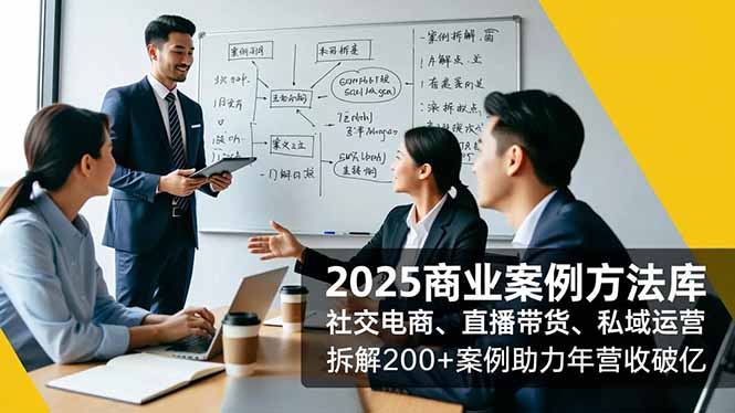2025商业案例方法库，社交电商、直播带货、私域运营，拆解200+案例助力年营收破亿-送财鼠