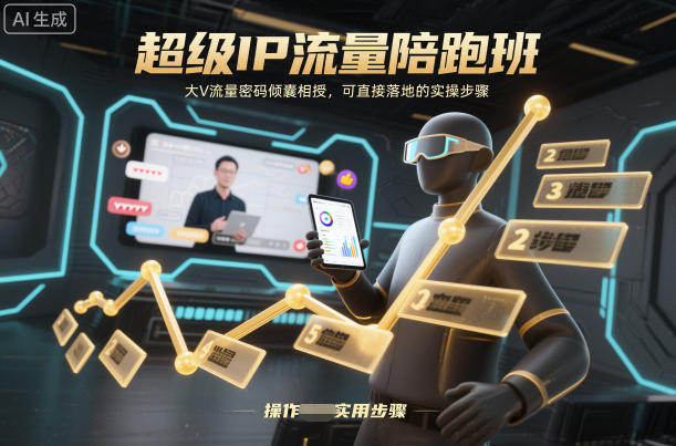 超级IP流量陪跑班，大V流量密码倾囊相授，可直接落地的实操步骤-送财鼠