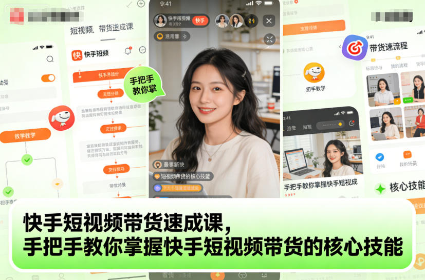 快手短视频带货速成课，手把手教你掌握快手短视频带货的核心技能-送财鼠