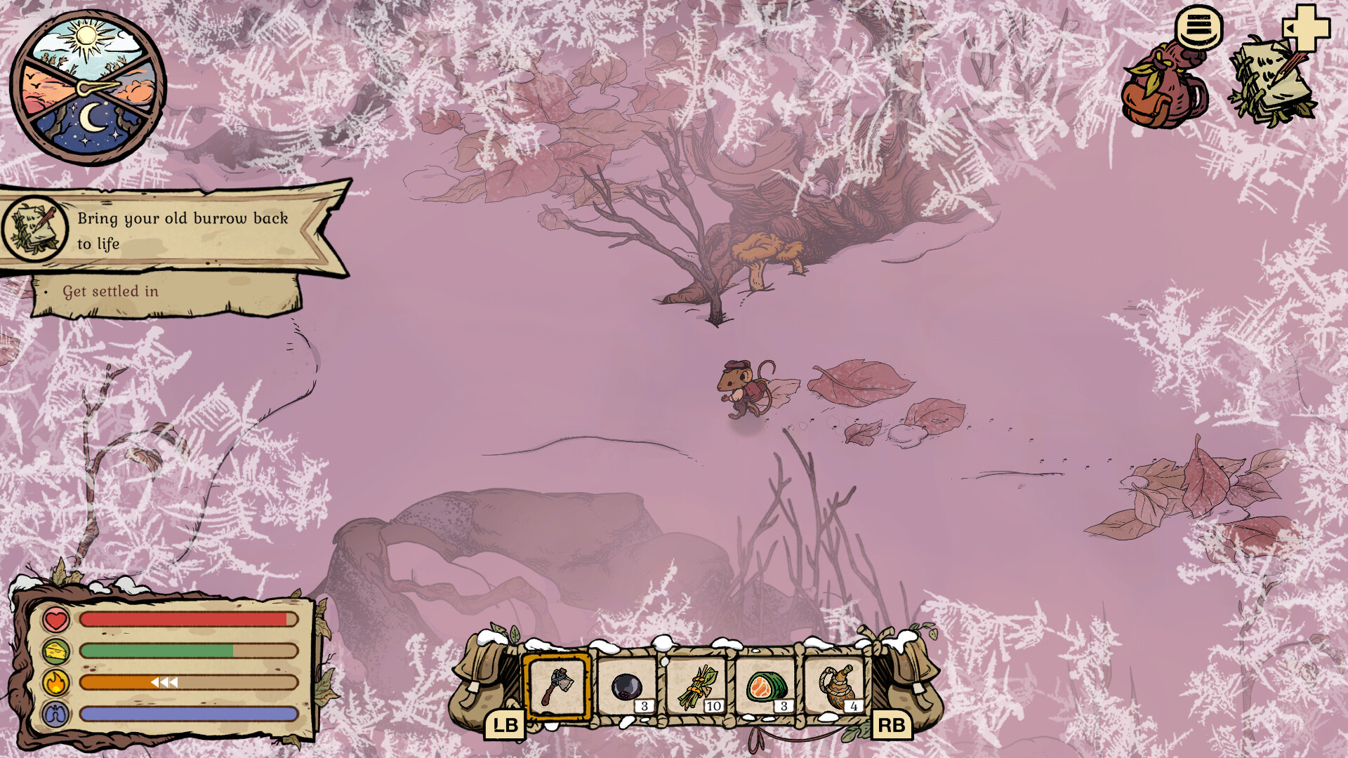 《林间暖巢 Winter Burrow》Switch美版中文NSZ下载 – 含1.0.3补丁-送财鼠