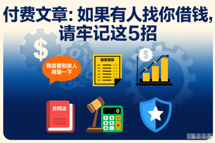 付费文章：如果有人找你借钱，请牢记这5招-送财鼠