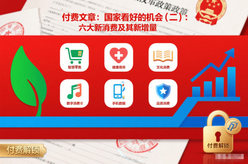 付费文章：国家看好的机会(二)：六大新消费及其新增量-送财鼠