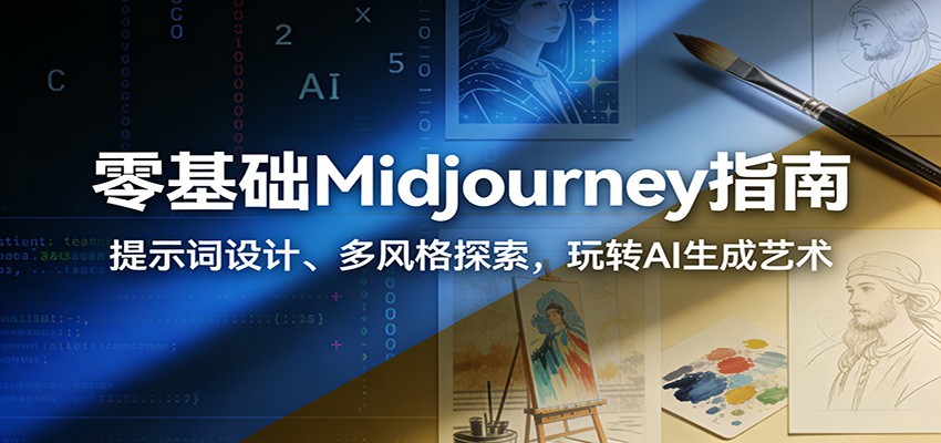 零基础Midjourney指南：提示词设计、多风格探索，玩转AI生成艺术-送财鼠