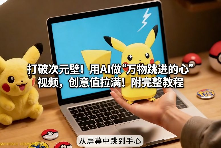 打破次元壁！用AI做【万物跳进手心】视频，创意值拉满！附完整教程-送财鼠