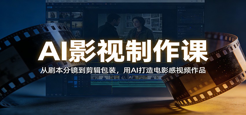 AI影视制作课：从剧本分镜到剪辑包装，用AI打造电影感视频作品-送财鼠