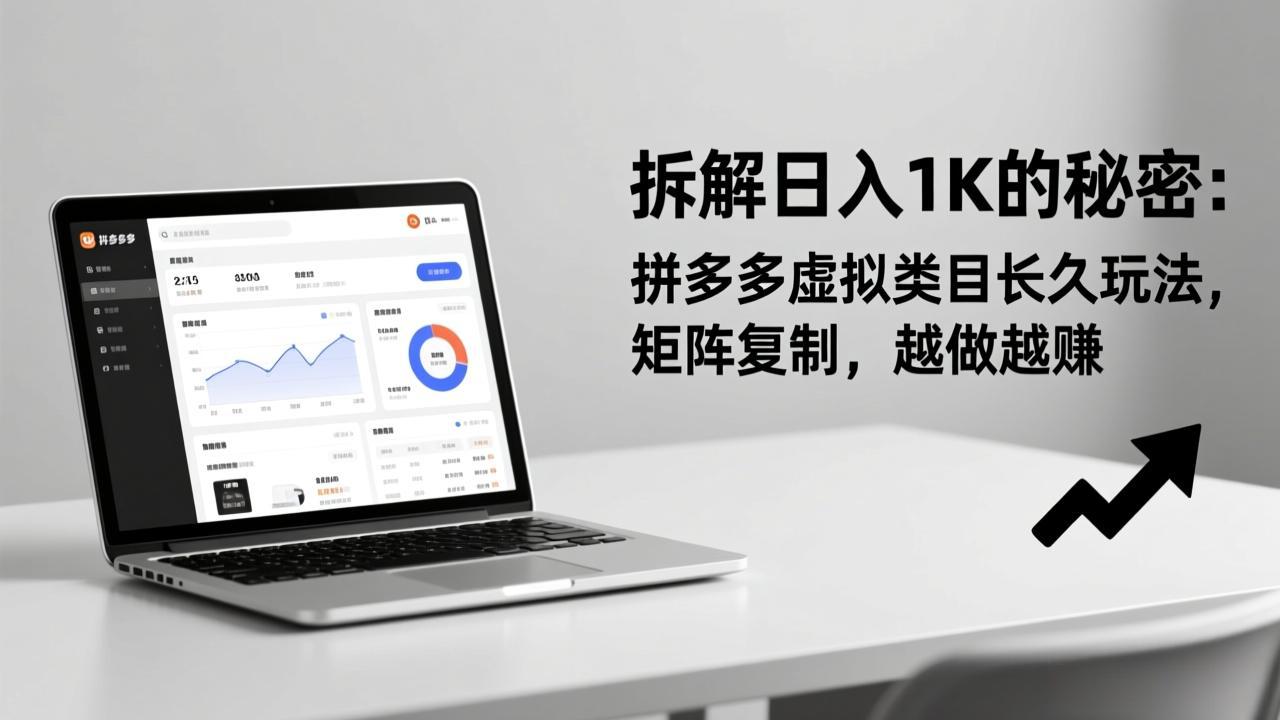 拆解日入 1K 的秘密：拼多多虚拟类目长久玩法，矩阵复制，越做越赚-送财鼠