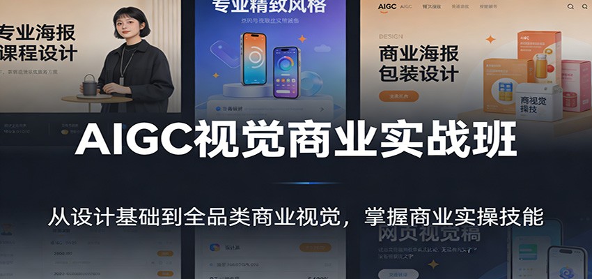 AIGC视觉商业实战班：从设计基础到全品类商业视觉，掌握商业实操技能-送财鼠