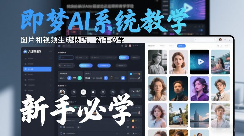 即梦AI系统教学，图片和视频生成技巧，新手必学-送财鼠