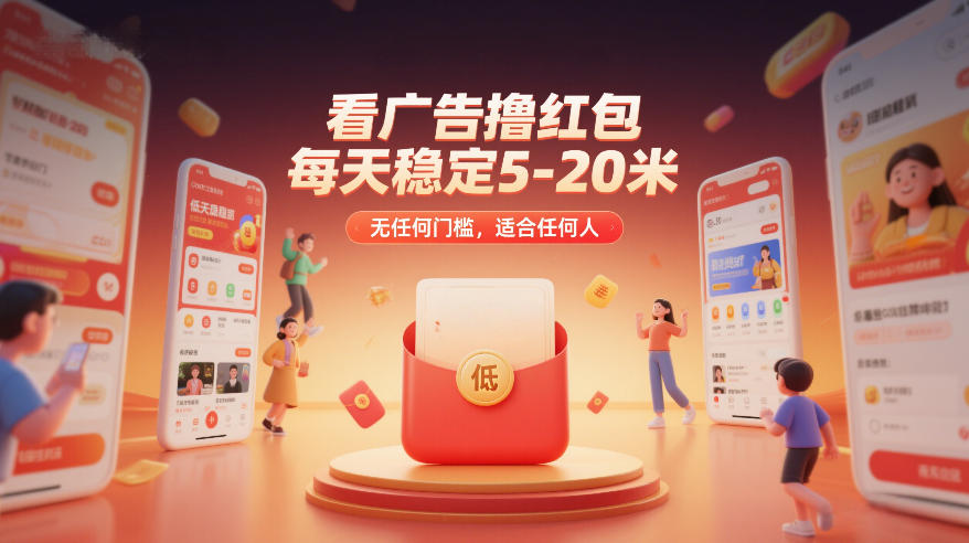 看广告撸红包，每天稳定5-20米，无任何门槛，适合任何人-送财鼠