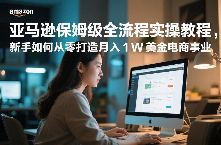 亚马逊保姆级全流程实操教程，新手如何从零打造月入1W美金电商事业-送财鼠