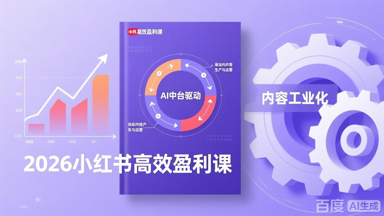 2026小红书高效盈利课，流量双引擎+内容工业化+AI中台驱动，构建可复制的千万级营收模型-送财鼠