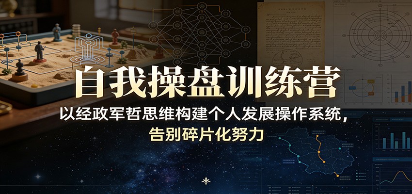 自我操盘训练营：以经政军哲思维构建个人发展操作系统，告别碎片化努力-送财鼠
